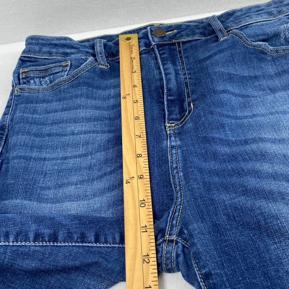 Cello Jeans Juniors 13 Distress Skinny High Rise Medium Wash Denim Stretch - Picture 9 of 12